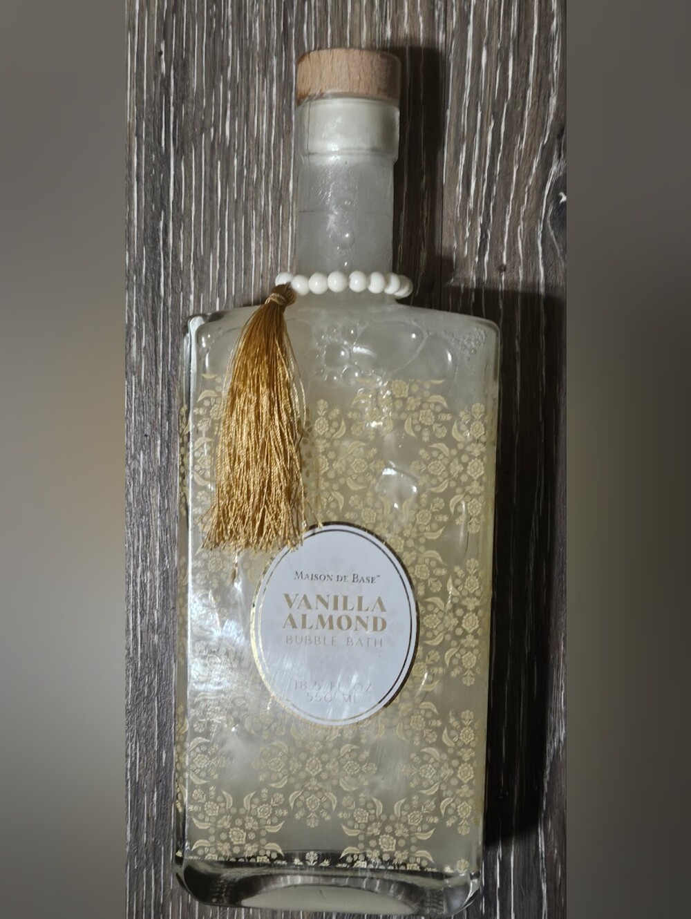 RARE Maison De Base Vanilla Almond Bubble Bath - Glass Bottle SEALED